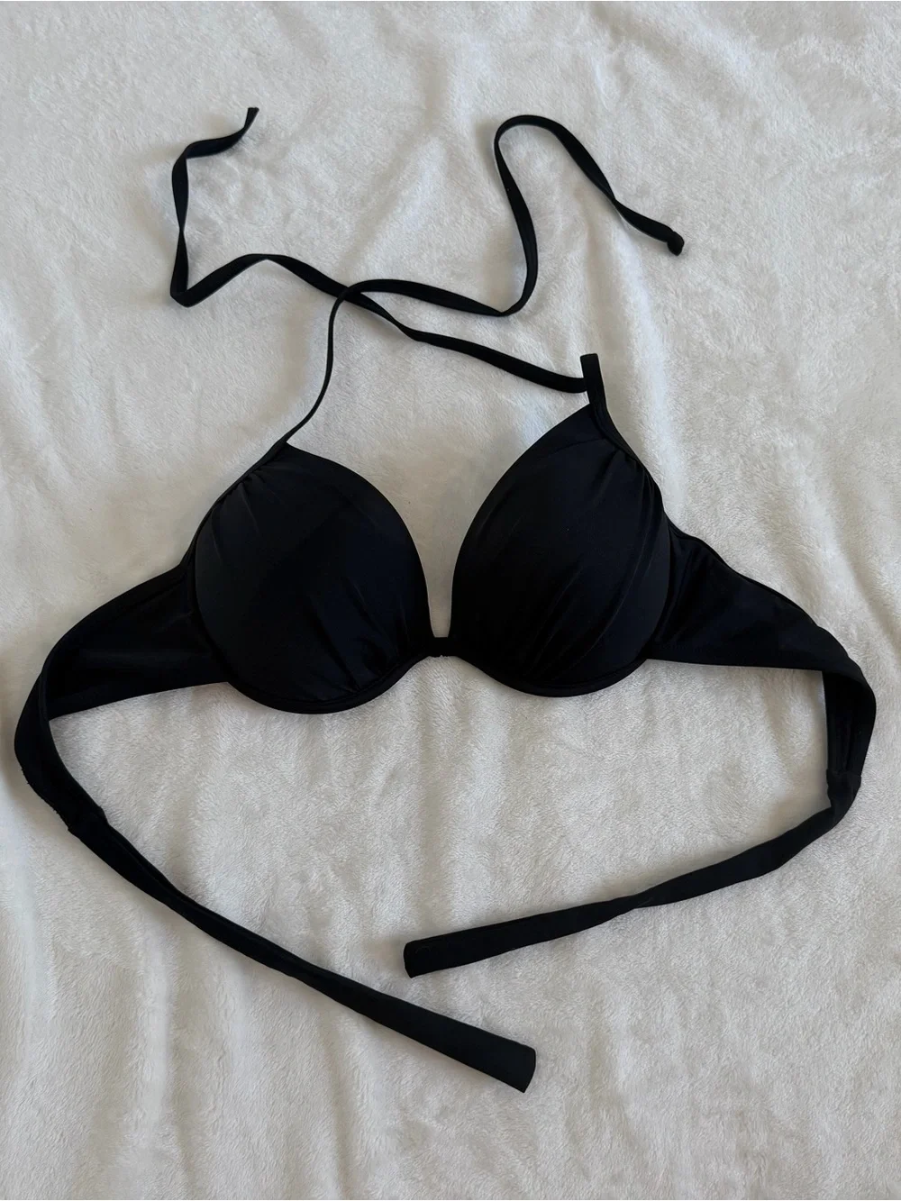 Women's Size Medium Classic Black Molded Cup Bikini Top.